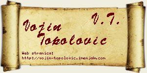 Vojin Topolović vizit kartica